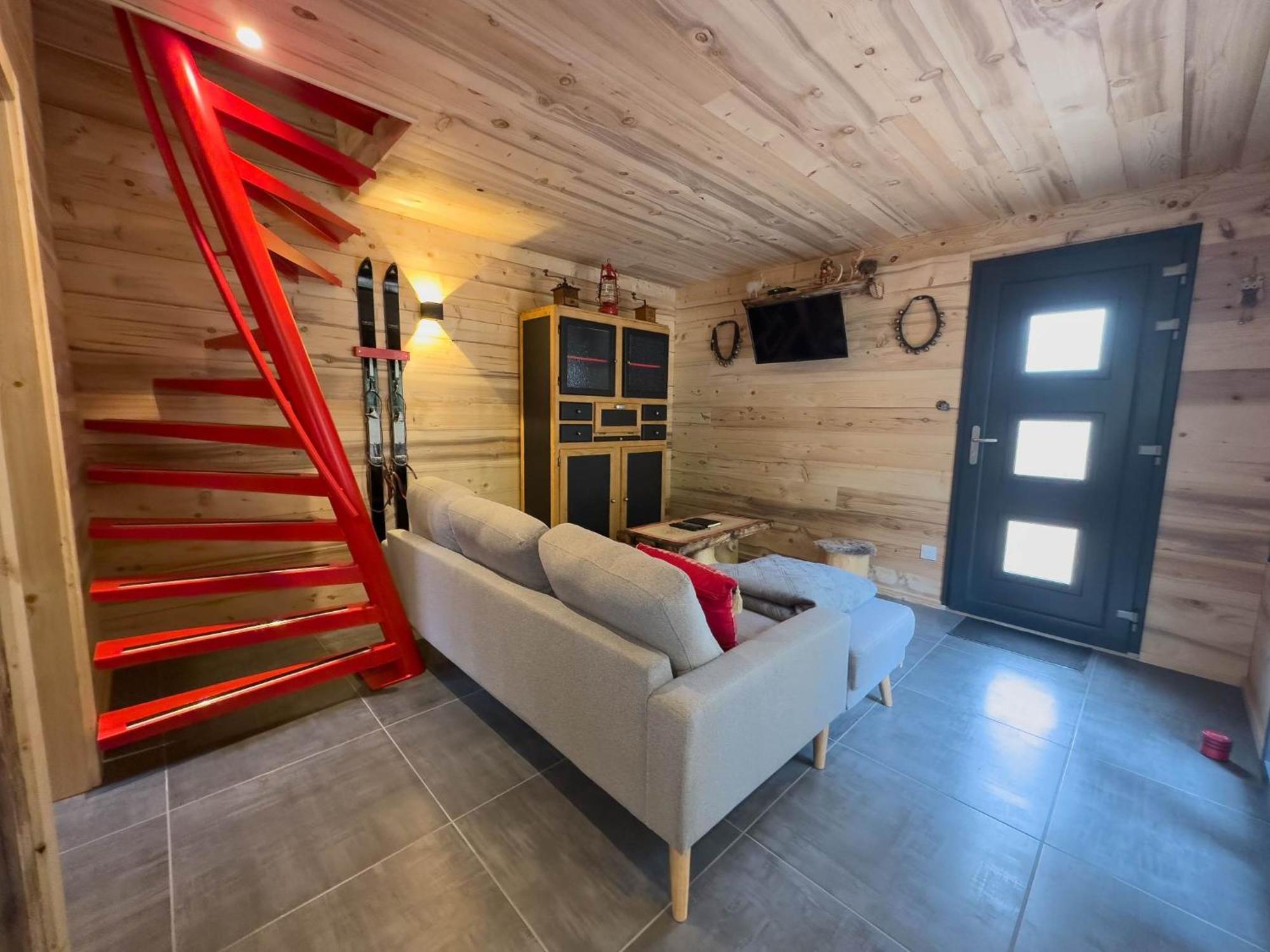 Le Refuge Perche Du Saut De La Bourrique Spa, Terrain Cloture Gérardmer Dış mekan fotoğraf